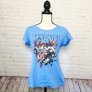MARVEL Blue Graphic T-Shirt Size XL(15-17)